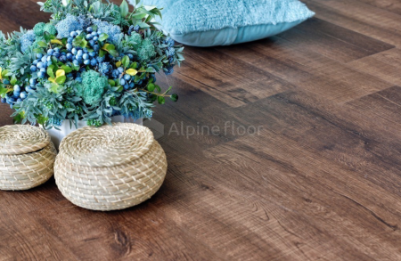 Кварцвиниловая плитка Alpine Floor Real Wood Дуб Мокка Синхронное тиснение ECO 2-2